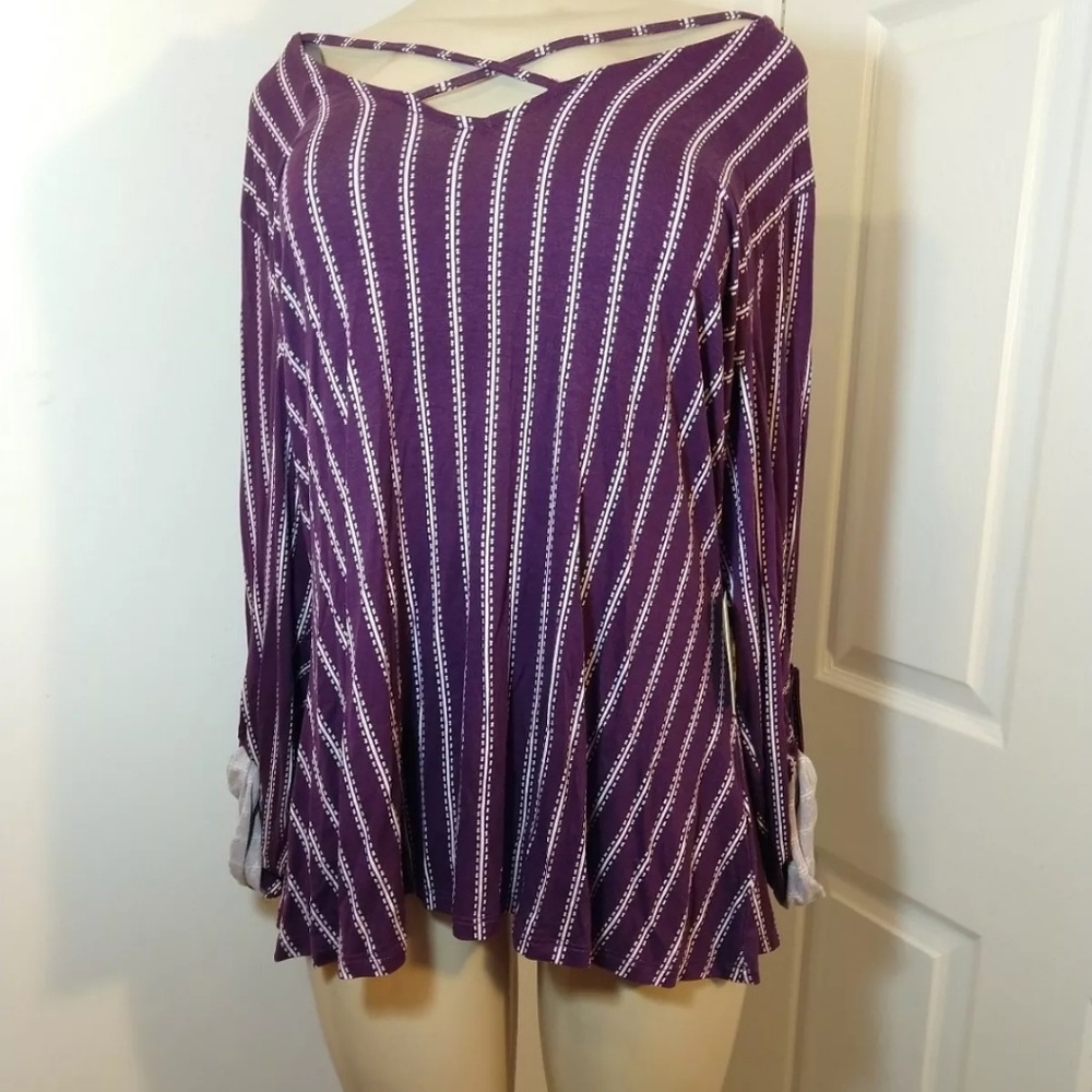 Perch NWT 2X long sleeves top burgundy